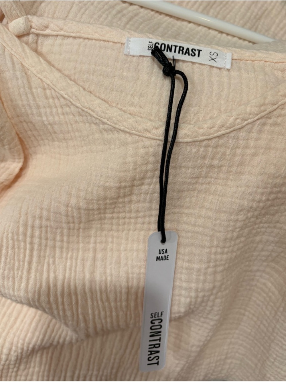 NWT Self Contrast Midi Dress Blush Pink - Picture 3 of 7